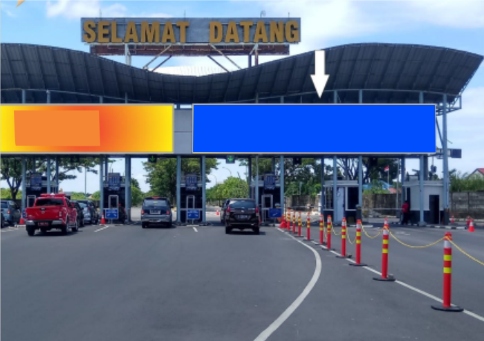 NEON BOX TOL GATE KELUAR SULTAN HASANUDDIN INTERNATIONAL AIRPORT