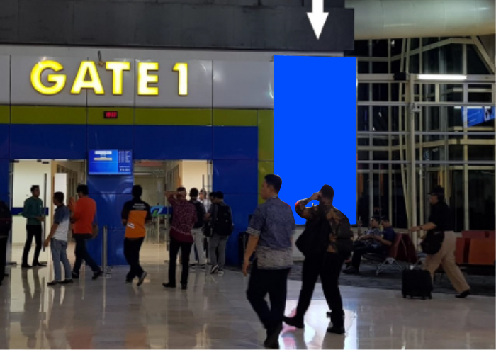 NEON BOX WALL GATE 1 KANAN SULTAN HASANUDDIN INTERNATIONAL AIRPORT