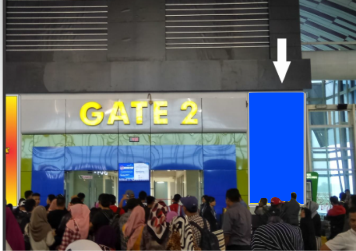 NEON BOX WALL GATE 2 KANAN SULTAN HASANUDDIN INTERNATIONAL AIRPORT