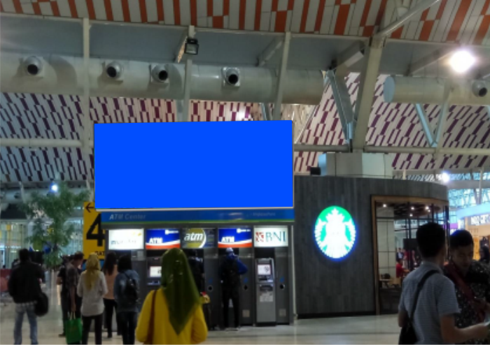 NEON BOX ATAS ATM CENTRE 1 SULTAN HASANUDDIN INTERNATIONAL AIRPORT