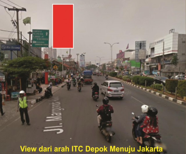 BILLBOARD JL. MARGONDA (SAMPING 88) VIEW DARI ARAH DEPOK