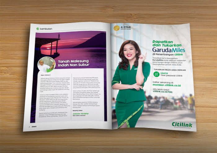 INSIDE FRONT/BACK COVER MAGAZINE CITILINK AIR