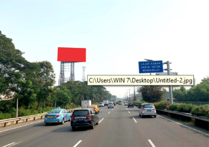BILLBOARD TOL SEDYATMO KM 29+600 JAKARTA MENUJU BANDARA